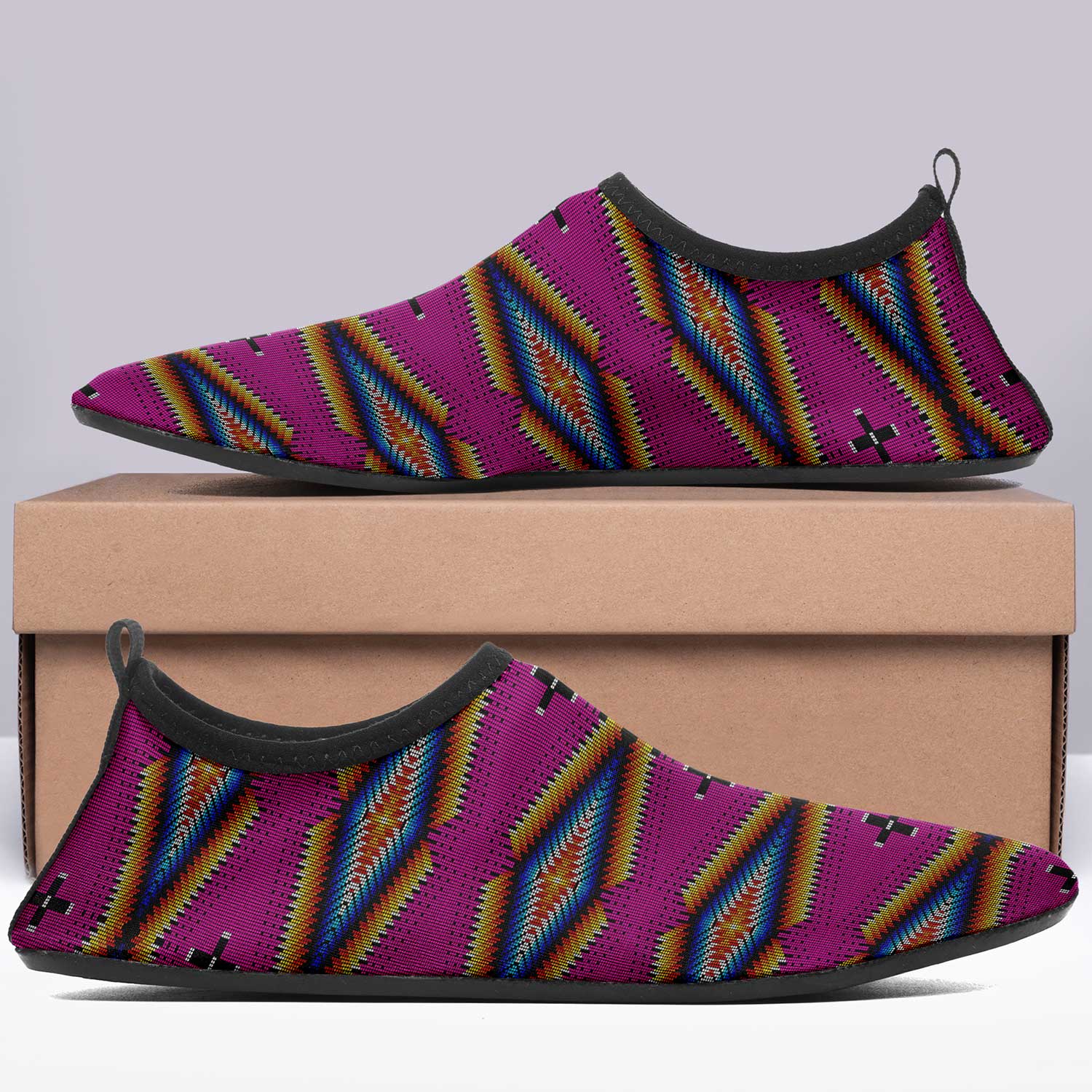 Diamond in the Bluff Pink Kid's Sockamoccs Slip On Shoes