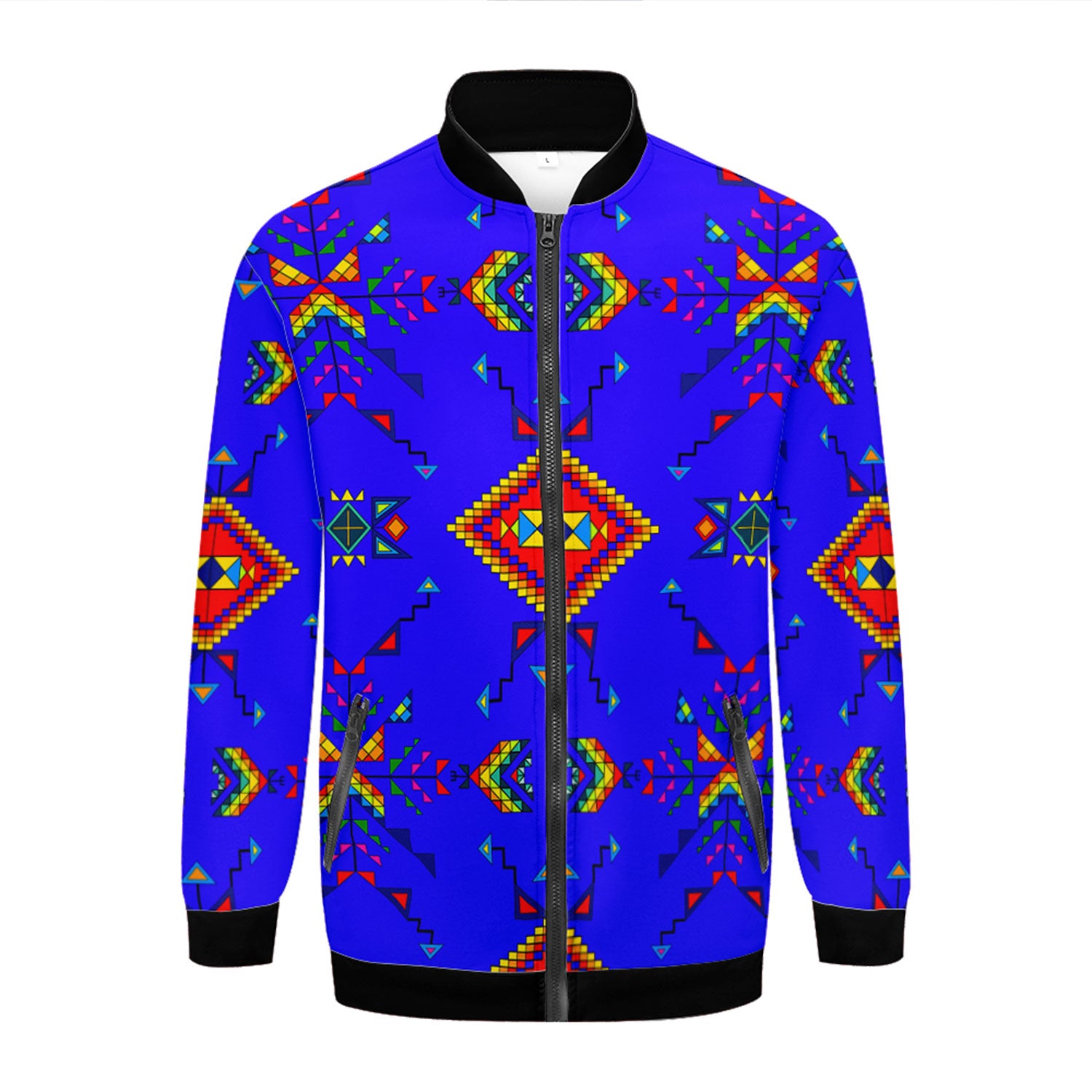 Buffalo Jump Blue Zippered Collared Lightweight Jacket