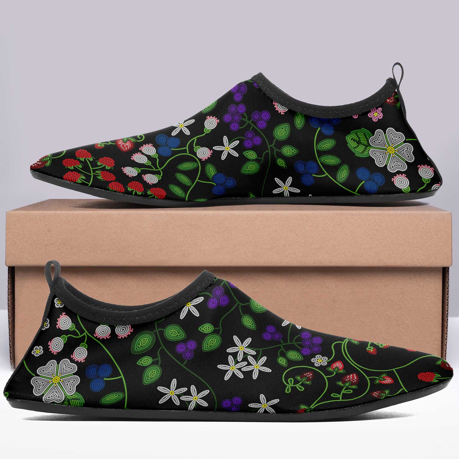 Grandmother Stories midnight Kid's Sockamoccs Slip On Shoes