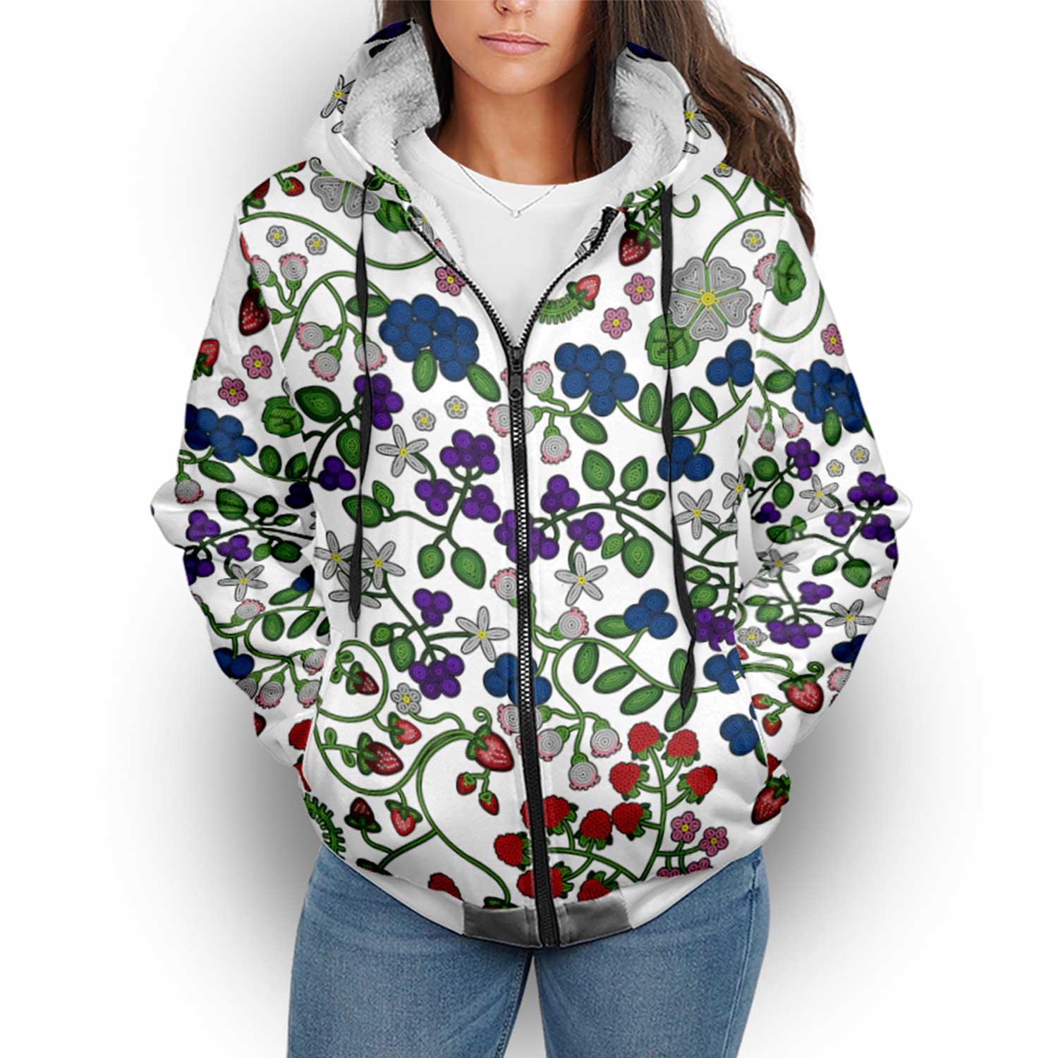 Grandmother Stories White Sherpa Hoodie