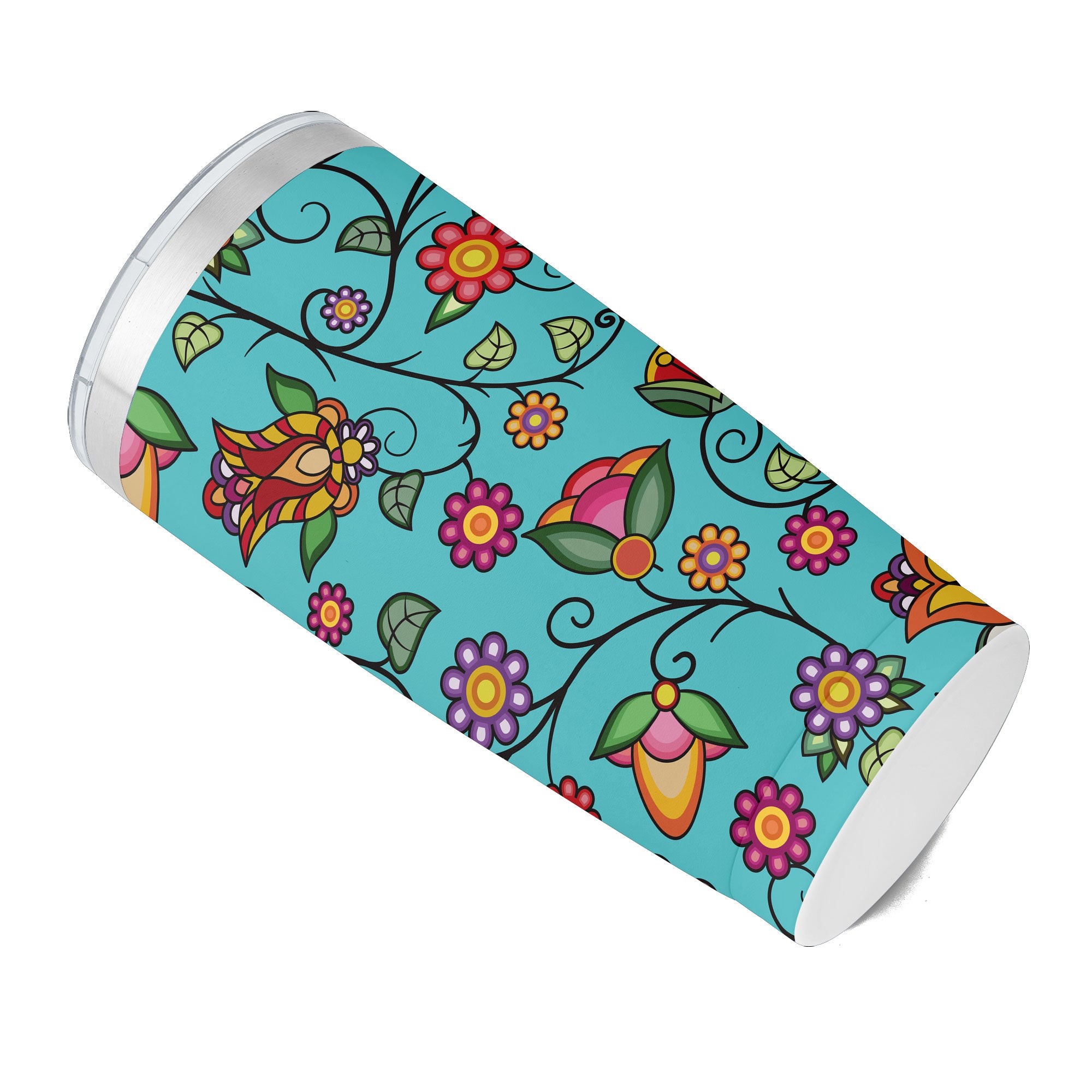 Heartbeat Petals Turquoise 15OZ Tumbler