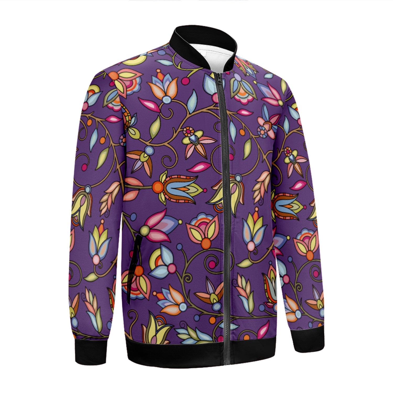 Buffalo Bloom Nightcloud Zippered Collared Lightweight Jacket