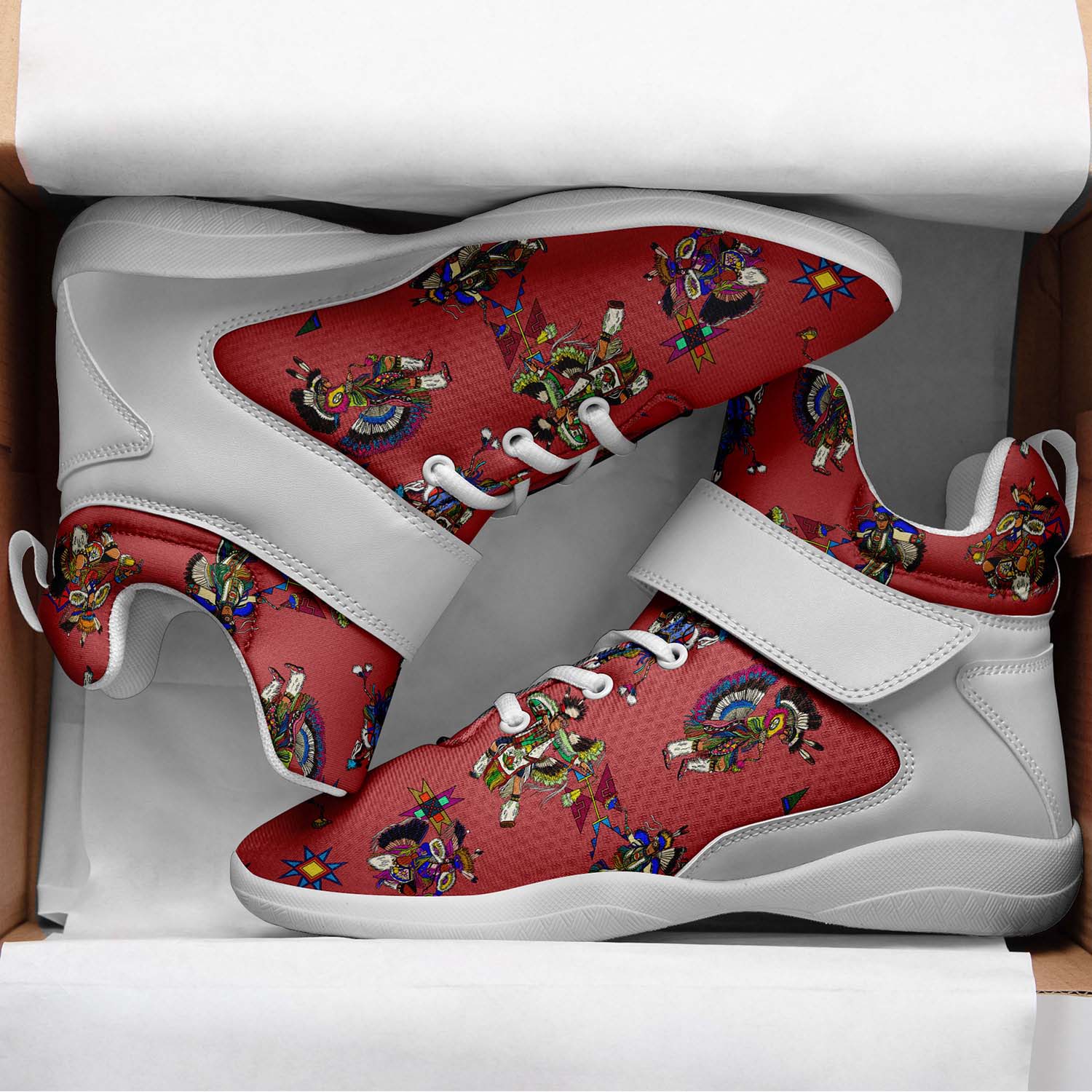 Men's Fancy Dancers Terra Cotta Ipottaa Basketball / Sport High Top Shoes - White Sole