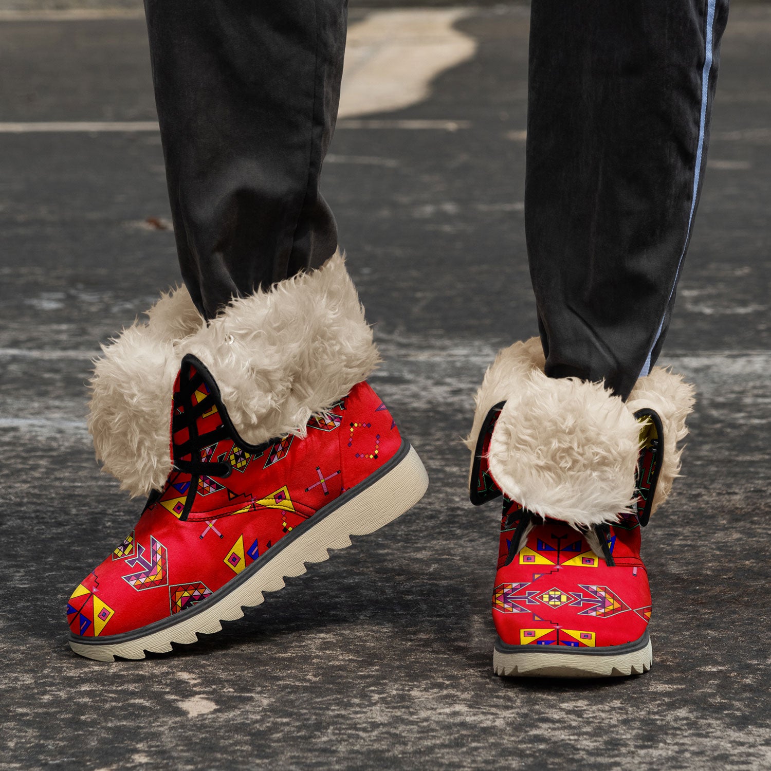 Scattered Generations Red Polar Winter Boots