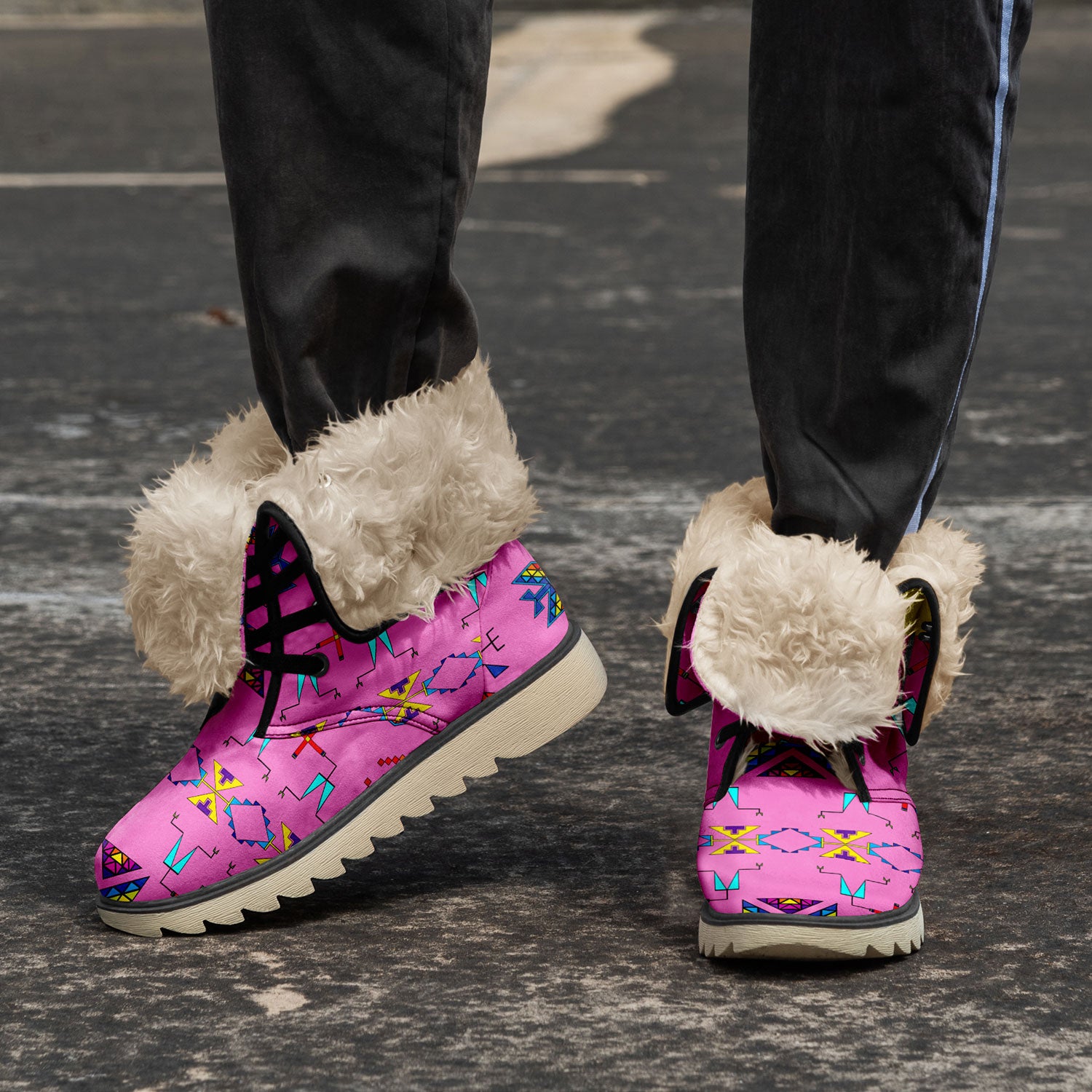 Rainy Chief Rainbow Blush Polar Winter Boots