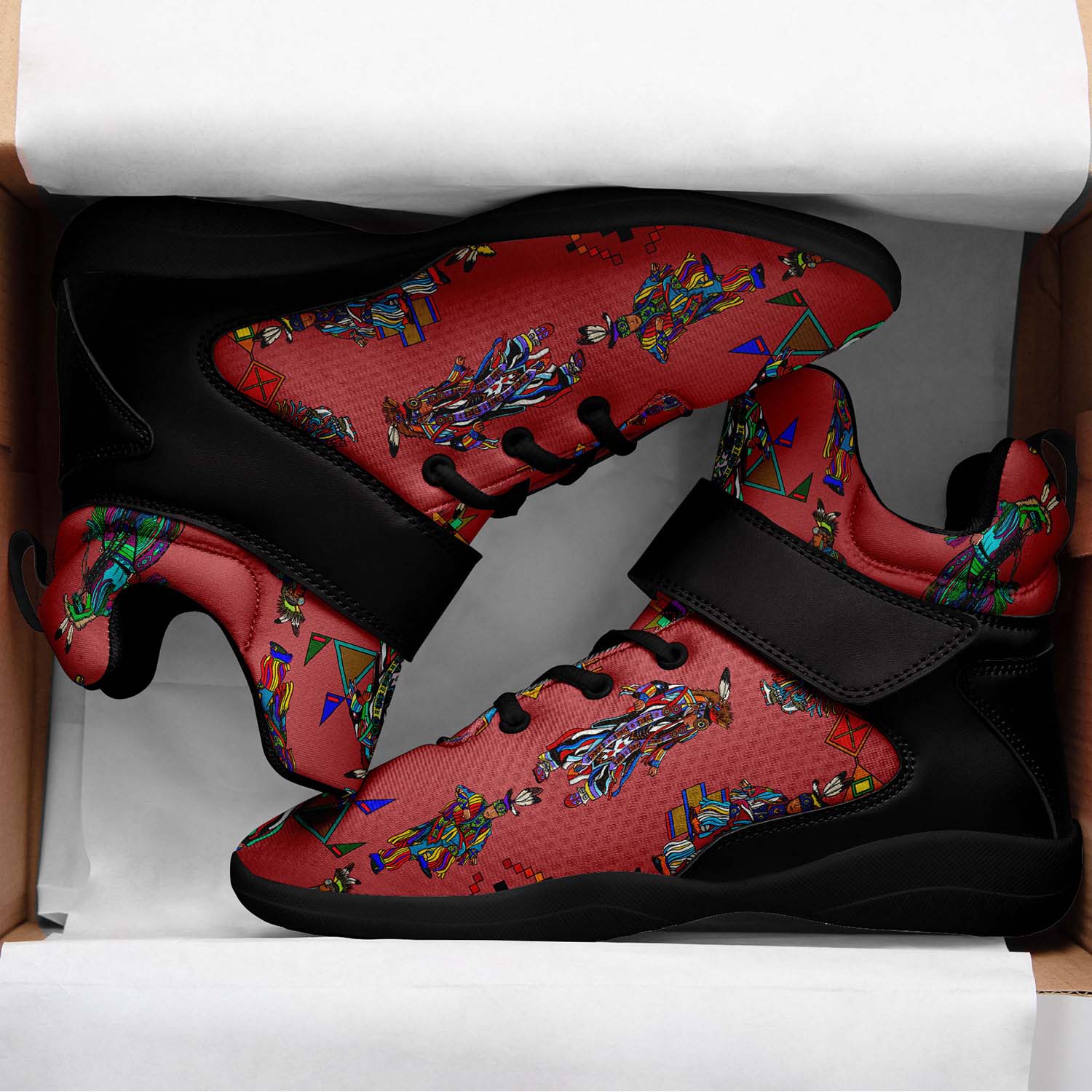 Men's Grass Dancers Terra Cotta Ipottaa Basketball / Sport High Top Shoes - Black Sole