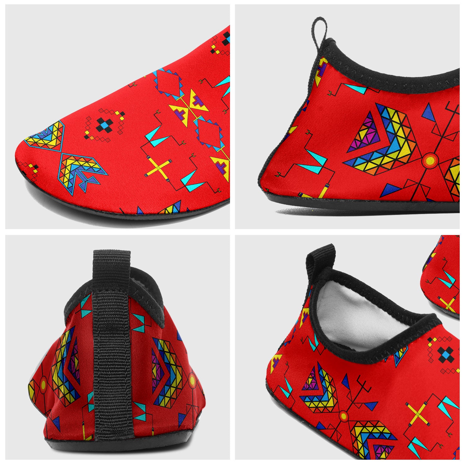 Rainy Chief Rainbow Red Kid's Sockamoccs Slip On Shoes