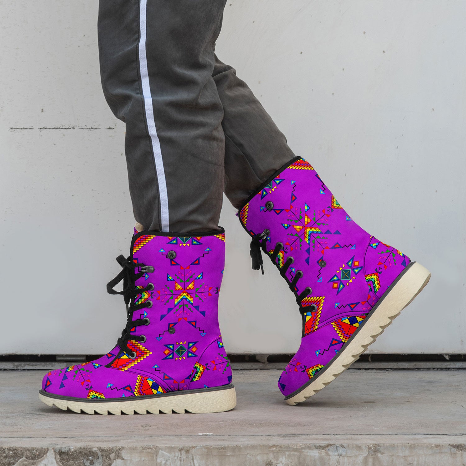 Buffalo Jump Purple Polar Winter Boots