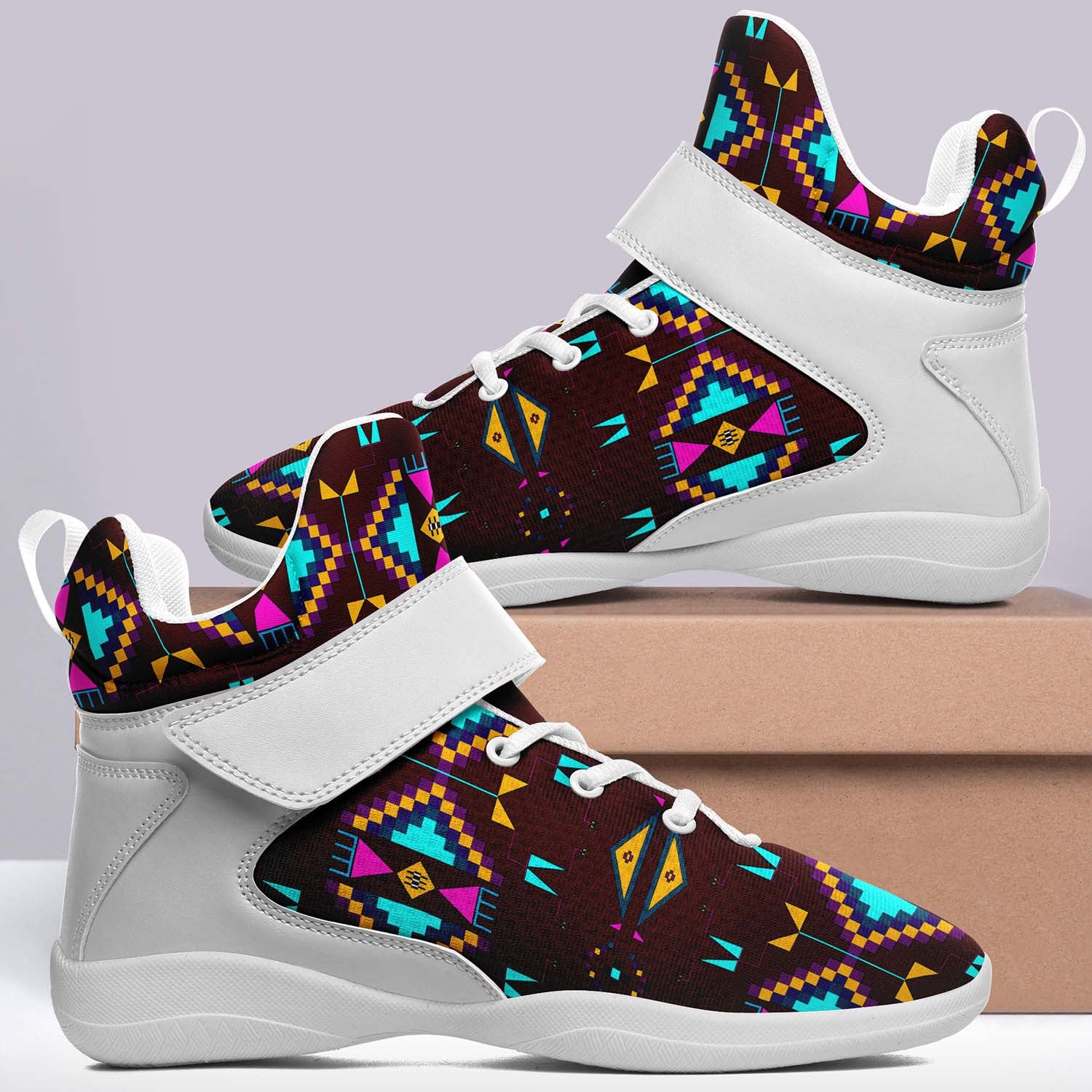 Rite of Passage Pemmican Berry Ipottaa Basketball / Sport High Top Shoes - White Sole