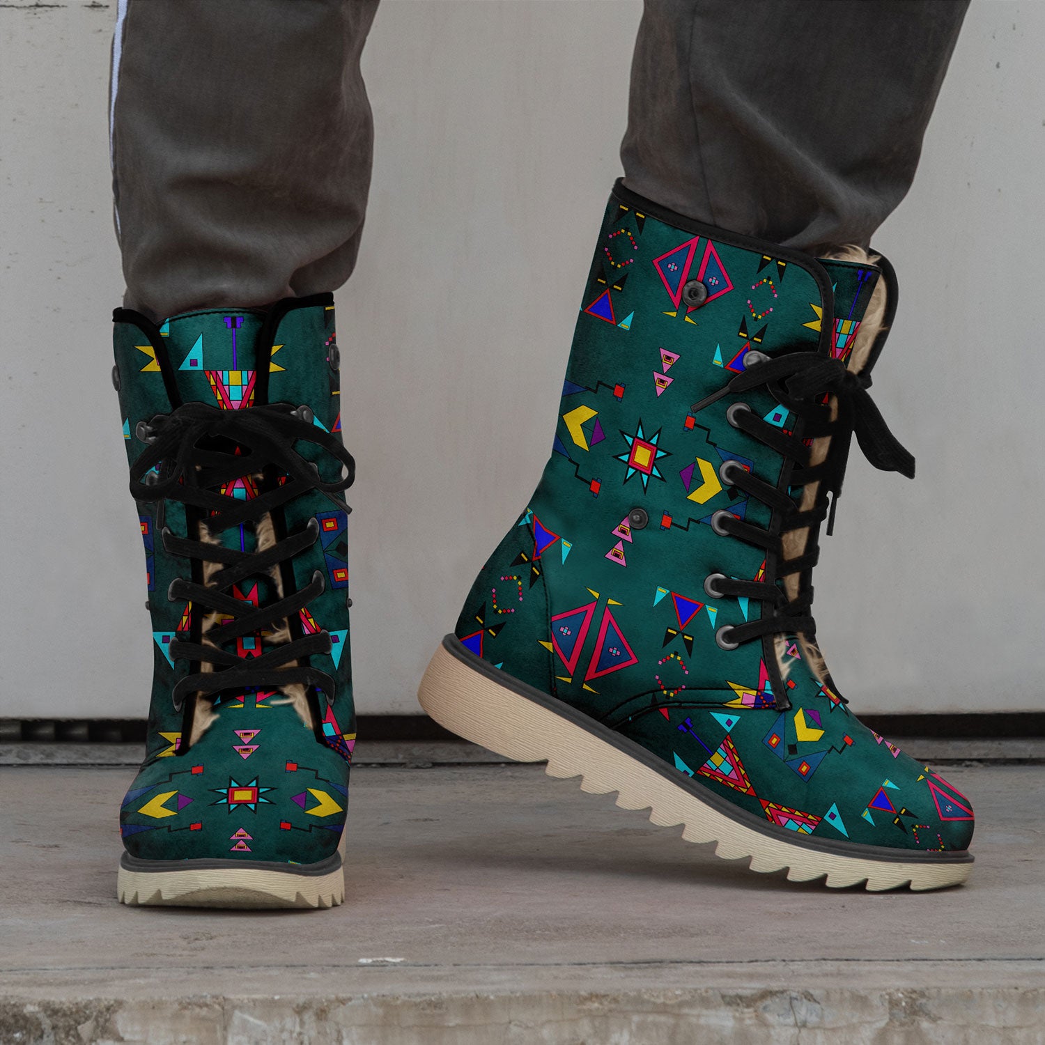 Enemy Territory Teal Polar Winter Boots