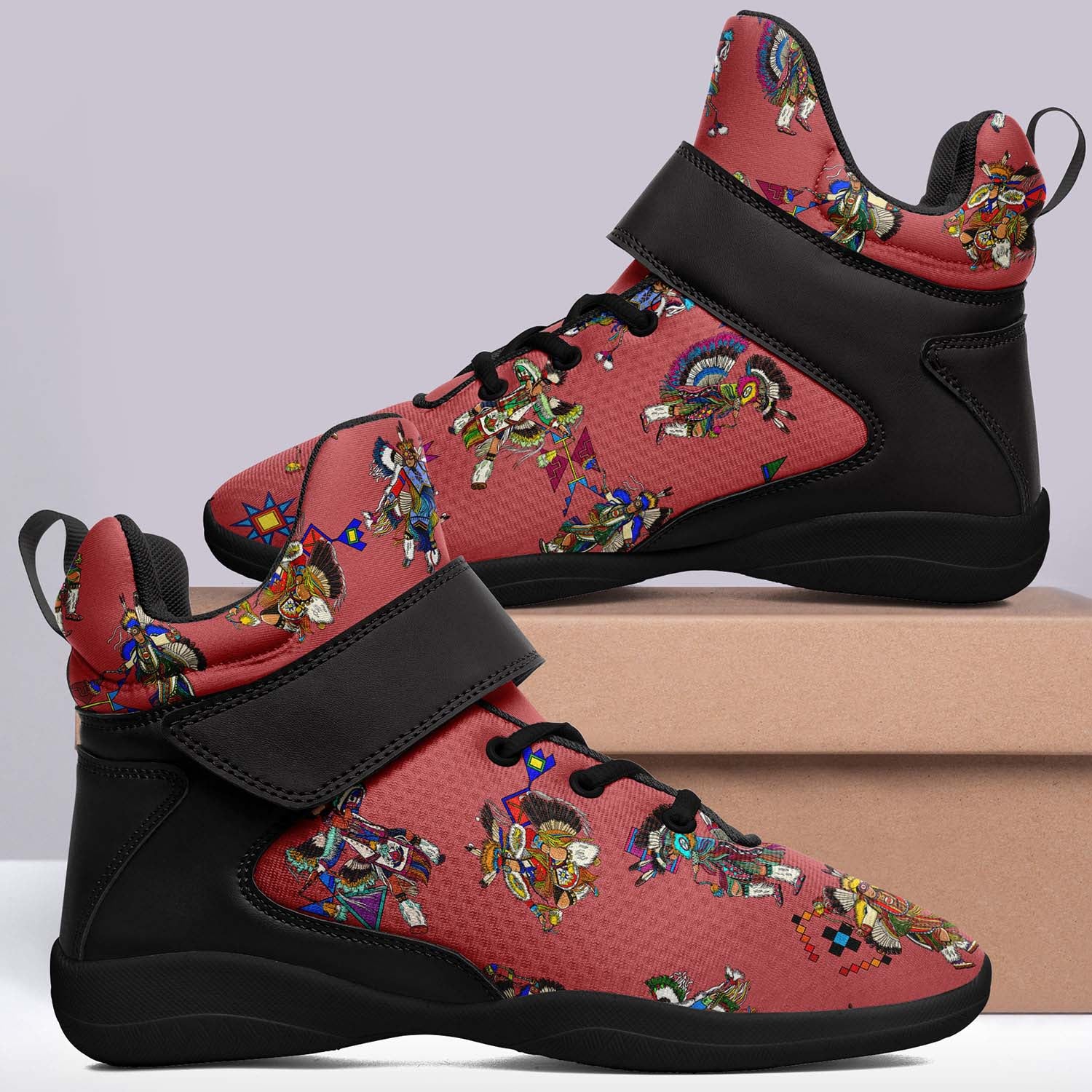 Men's Fancy Dancers Terra Cotta Ipottaa Basketball / Sport High Top Shoes - Black Sole