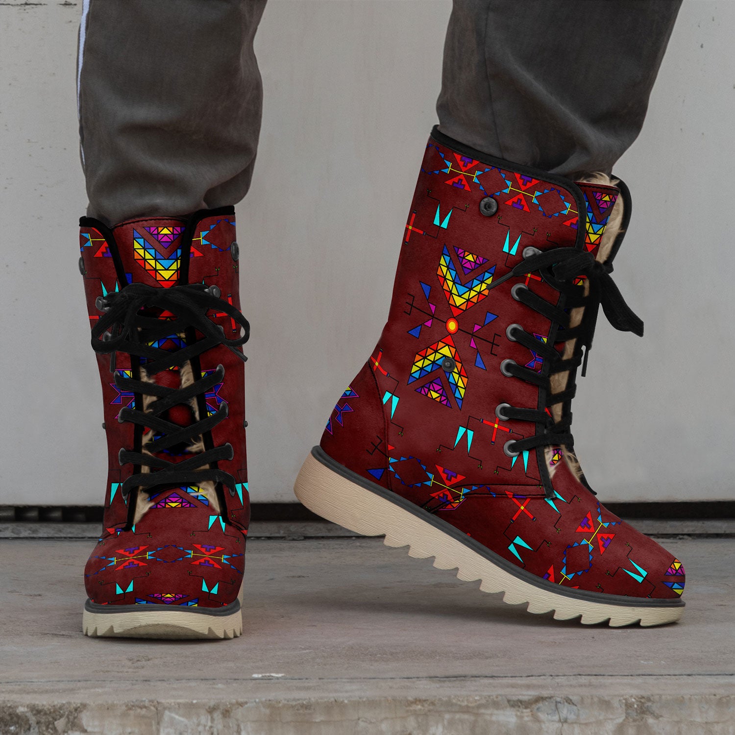 Rainy Chief Rainbow Earth Clay Polar Winter Boots