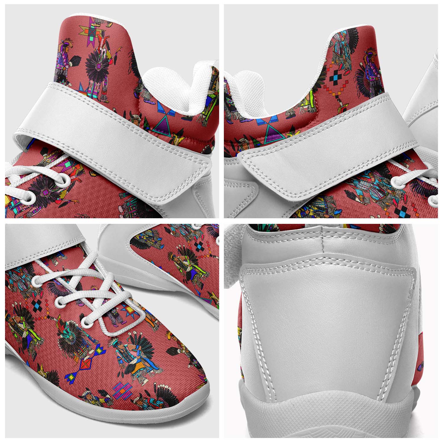 Men's Tradish Dancers Terra Cotta Ipottaa Basketball / Sport High Top Shoes - White Sole