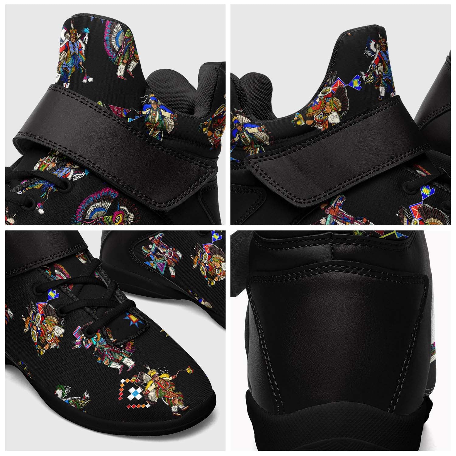Men's Fancy Dancer Black Ipottaa Basketball / Sport High Top Shoes - Black Sole