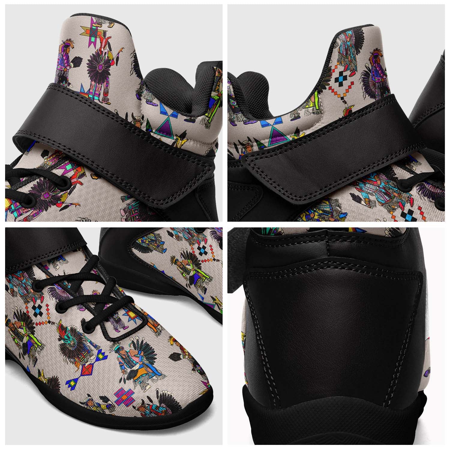 Men's Tradish Dancers Muslin Ipottaa Basketball / Sport High Top Shoes - Black Sole