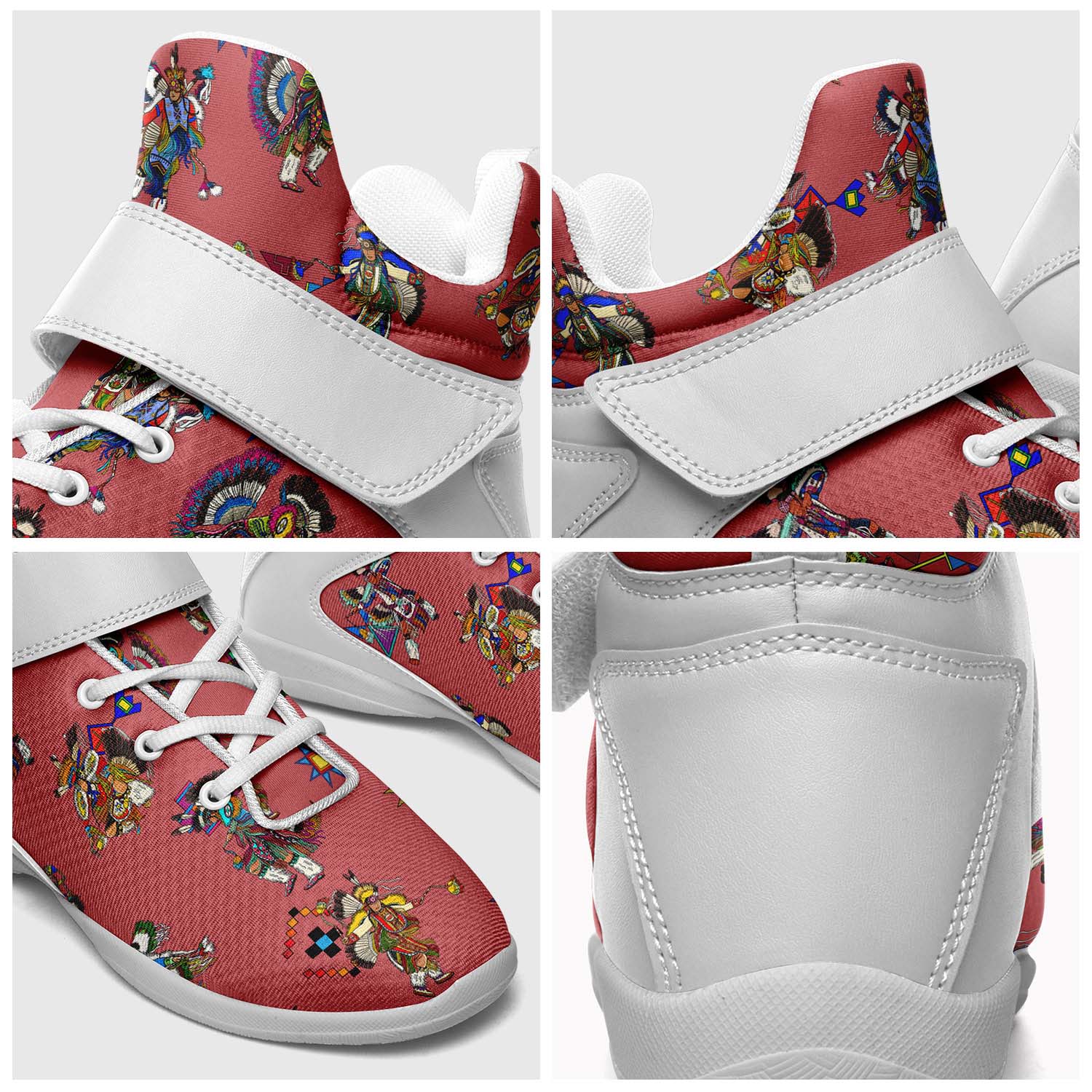 Men's Fancy Dancers Terra Cotta Ipottaa Basketball / Sport High Top Shoes - White Sole
