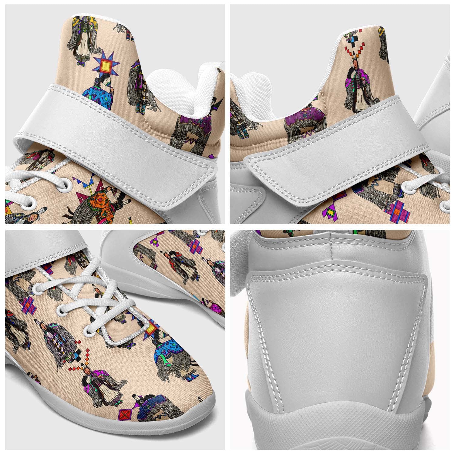 Women's Tradish Dancers Muslin Ipottaa Basketball / Sport High Top Shoes - White Sole