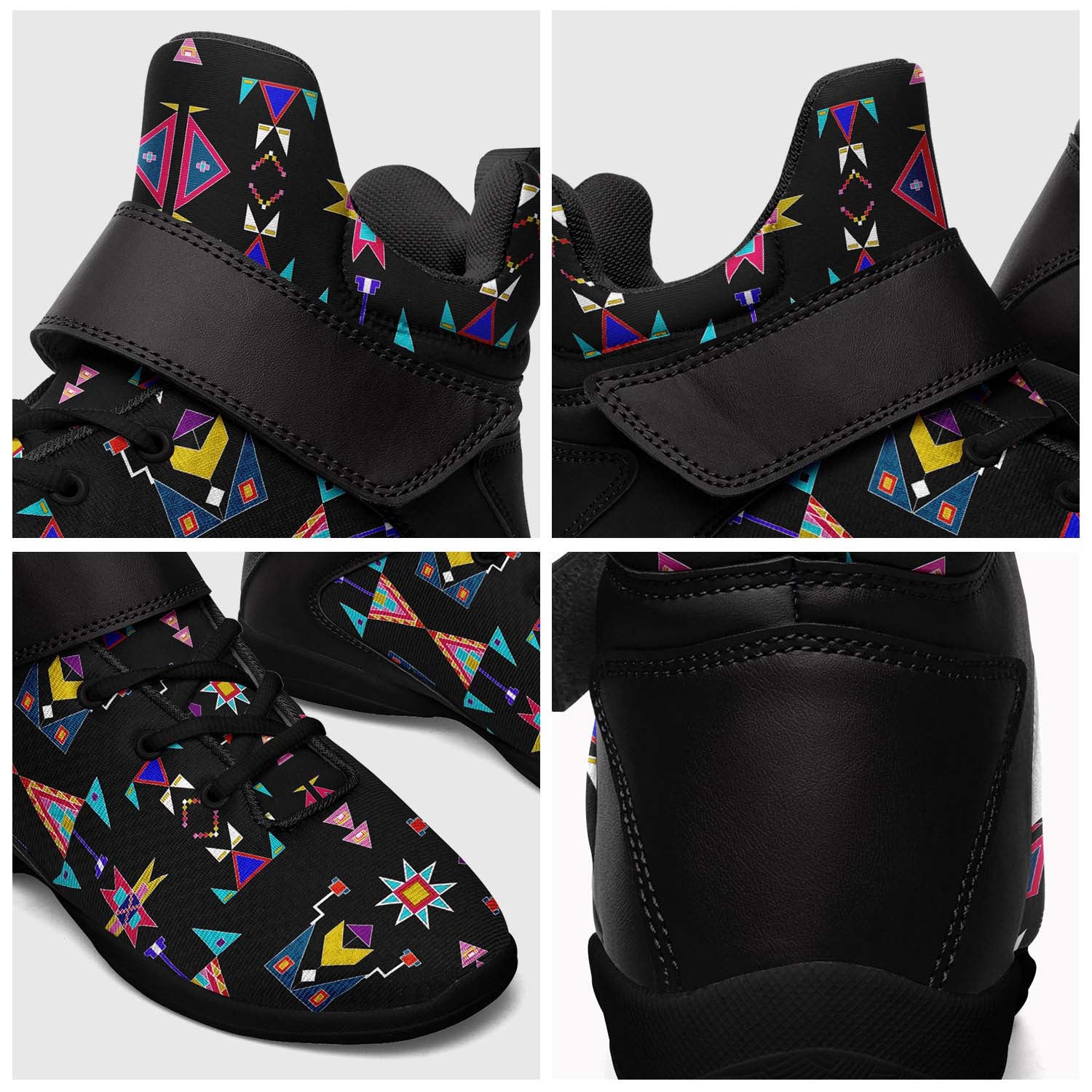 Enemy Territory Black Ipottaa Basketball / Sport High Top Shoes - Black Sole