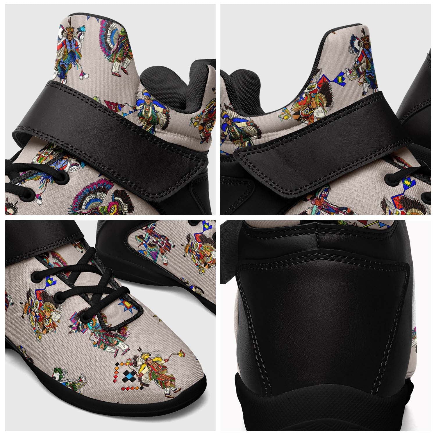Men's Fancy Dancers Muslin Ipottaa Basketball / Sport High Top Shoes - White Sole