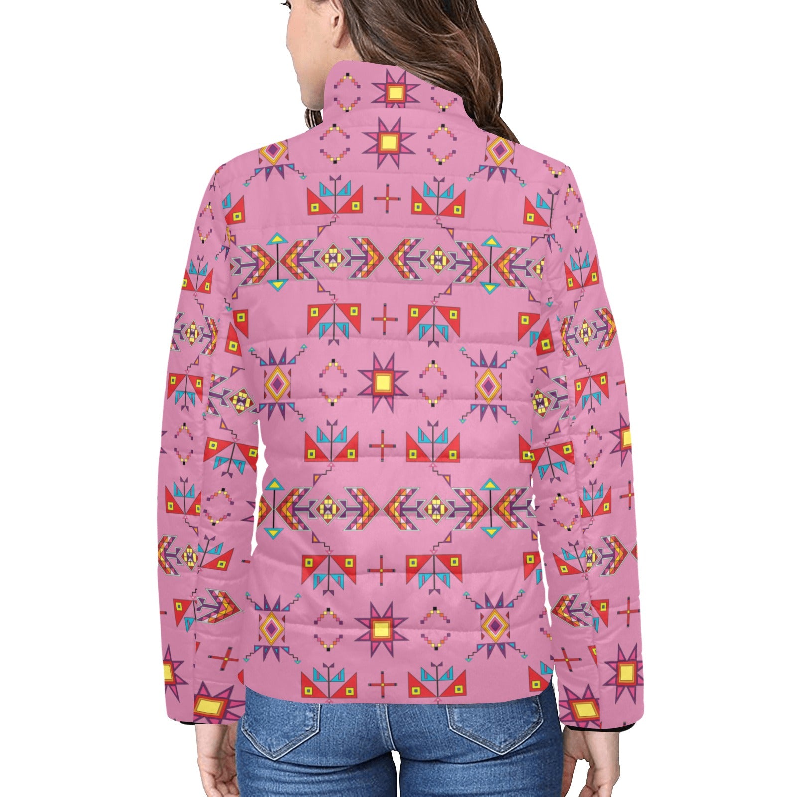 Scattered Generations Pink Women's Padded Jacket