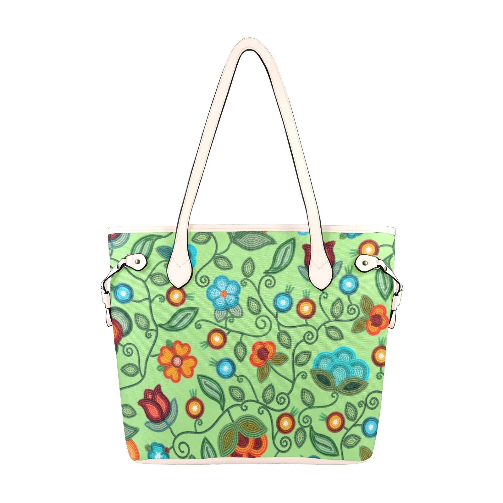 Prairie Fire Petals Sage Clover Canvas Tote Bag