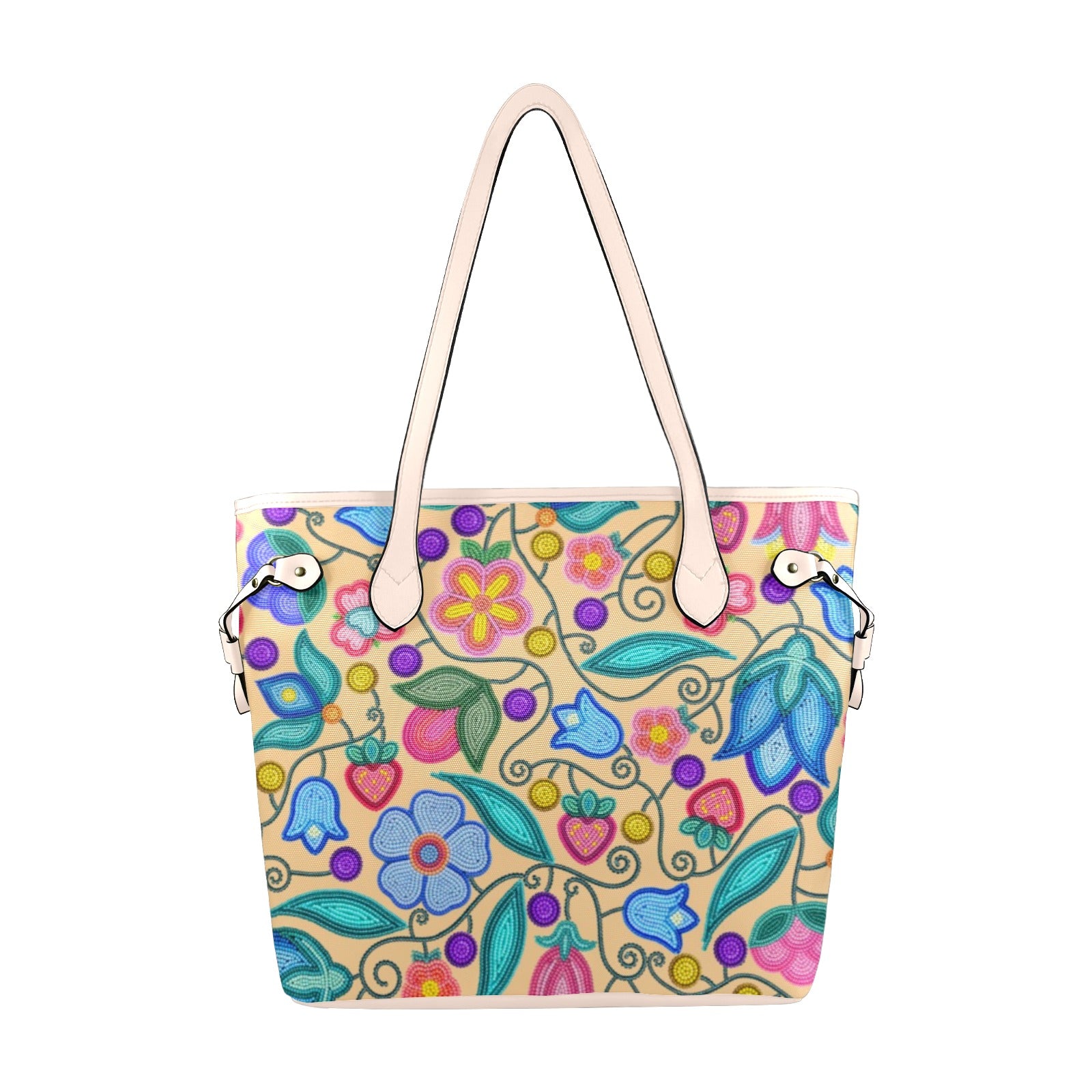 Sweet Offering Cream Clover Canvas Tote Bag