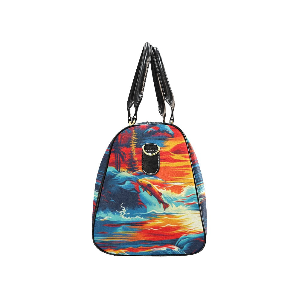 Fishing Bears 2 Waterproof Travel Bag/Small