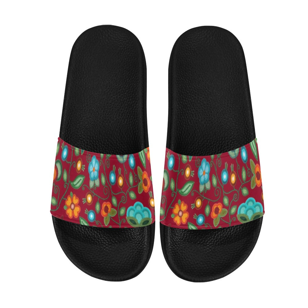 Prairie Fire Petals Red Women's Slide Sandals