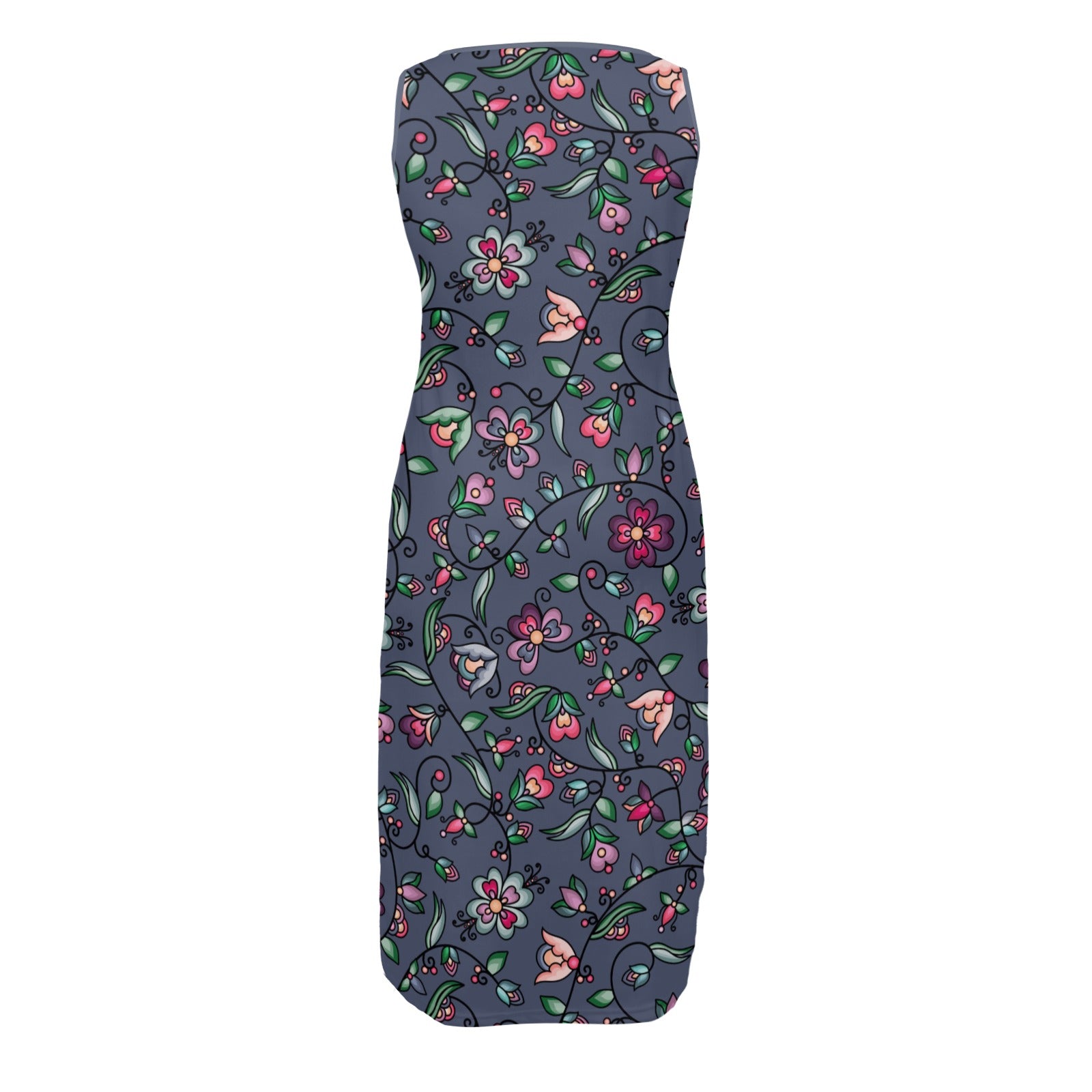 Amber Evening Garland Blue Phaedra Sleeveless Open Fork Long Dress