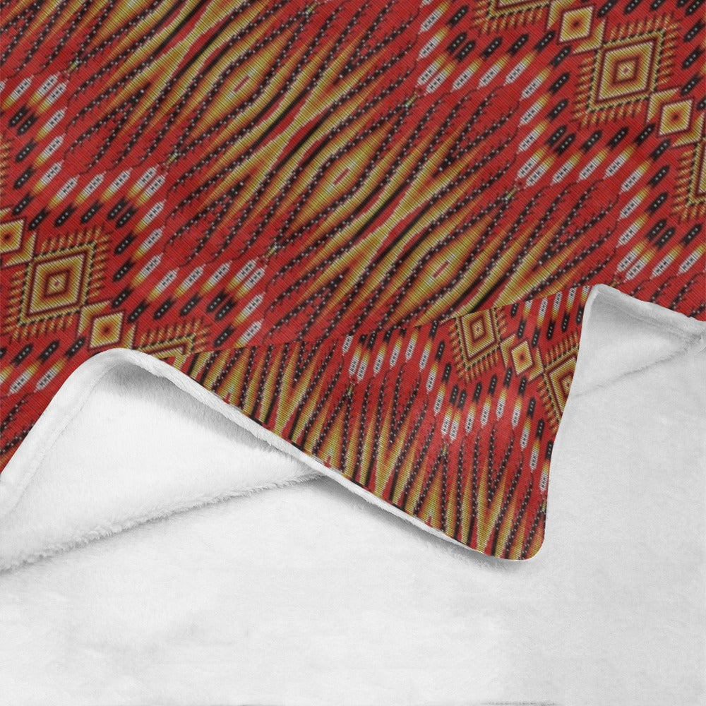 Fire Feather Red Ultra-Soft Micro Fleece Blanket 60"x80"