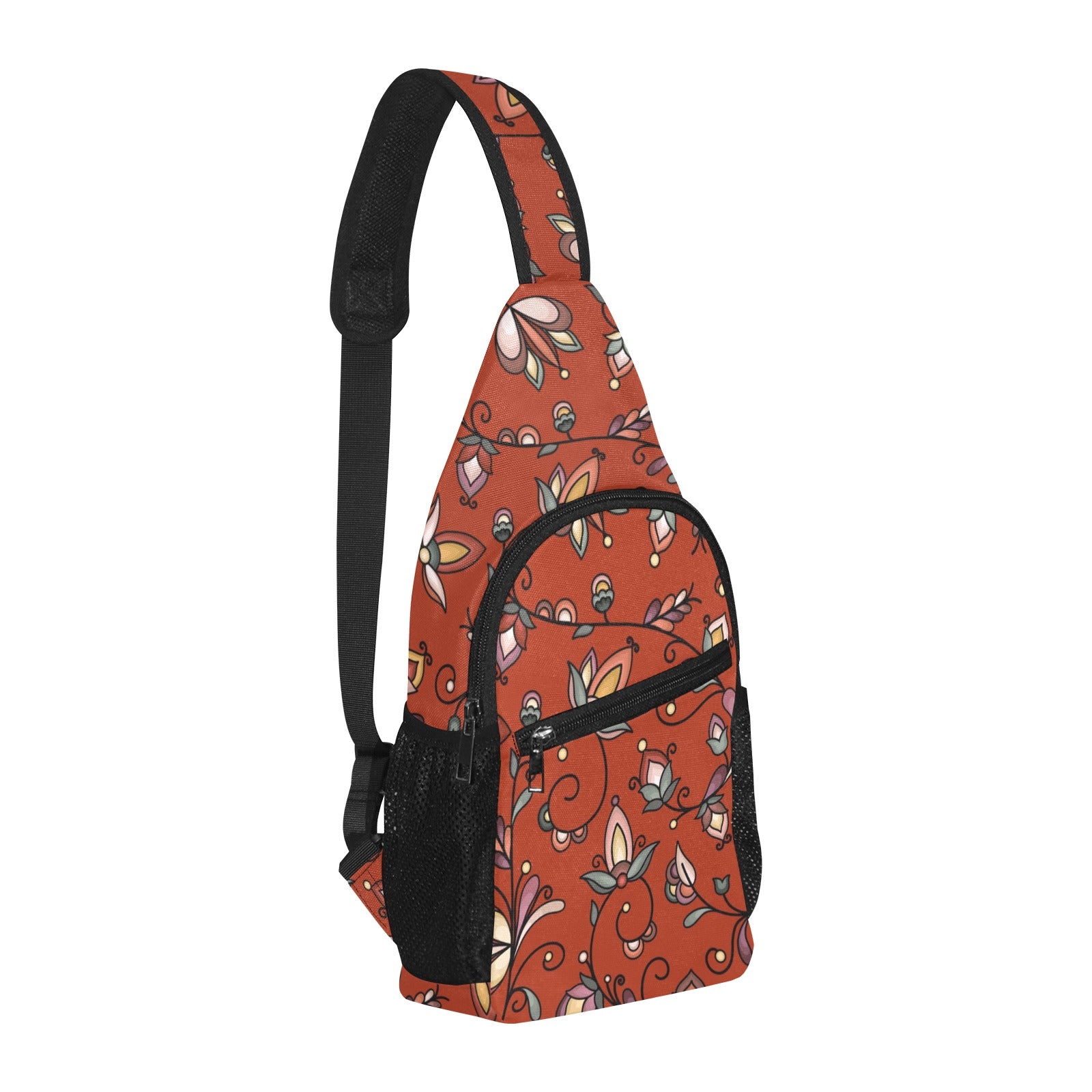 Burnt Sky Petals Red Chest Bag