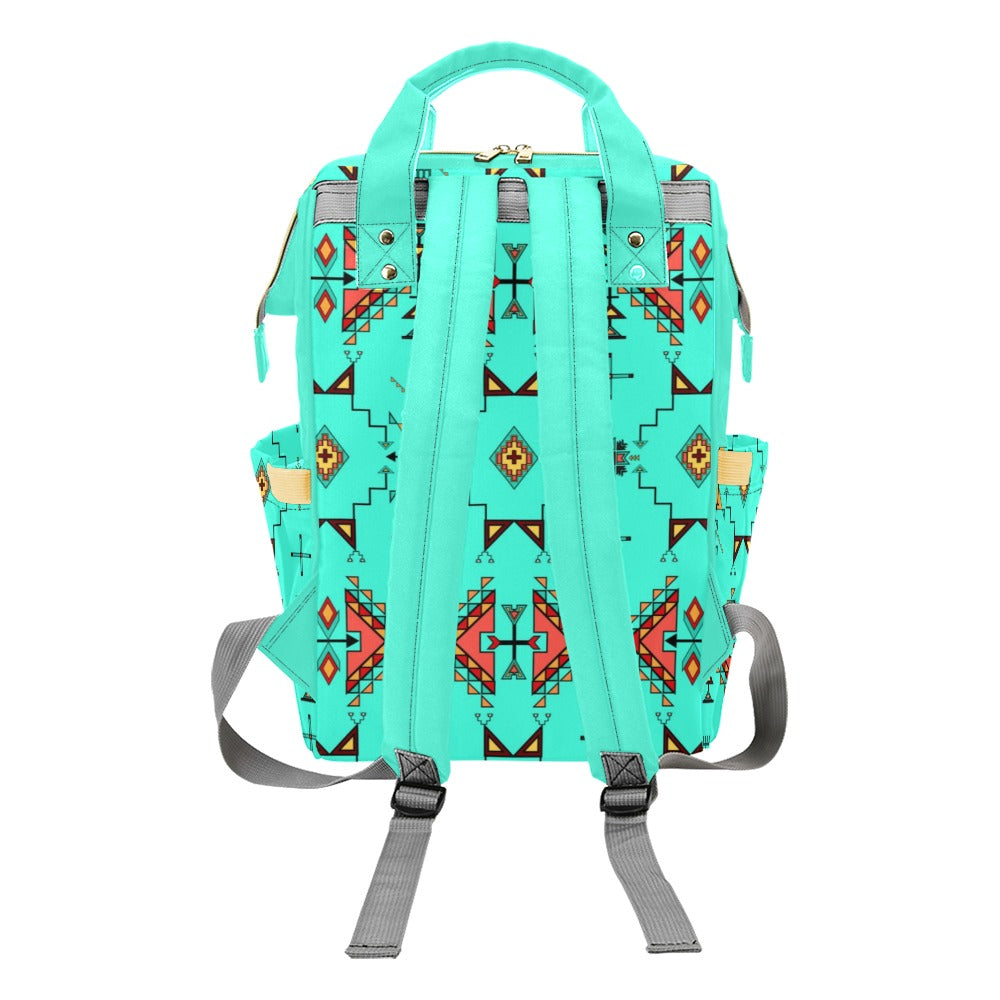 Thunder Flight Turquoise Multi-Function Diaper Backpack/Diaper Bag