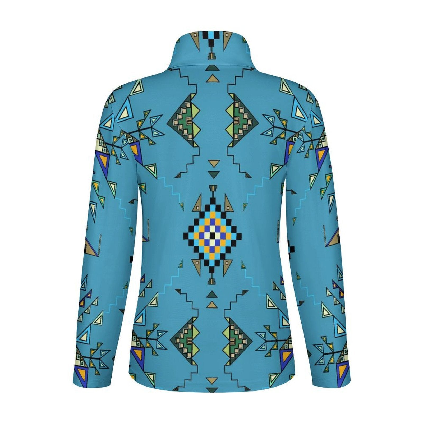 Bear Shield Blue Long Sleeve Yoga Shirt
