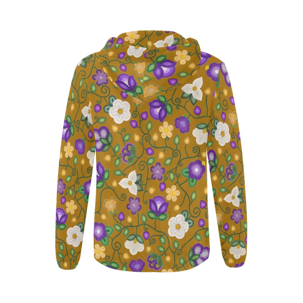 Midnight Moss Bloom Toffee Full Zip Hoodie for Women