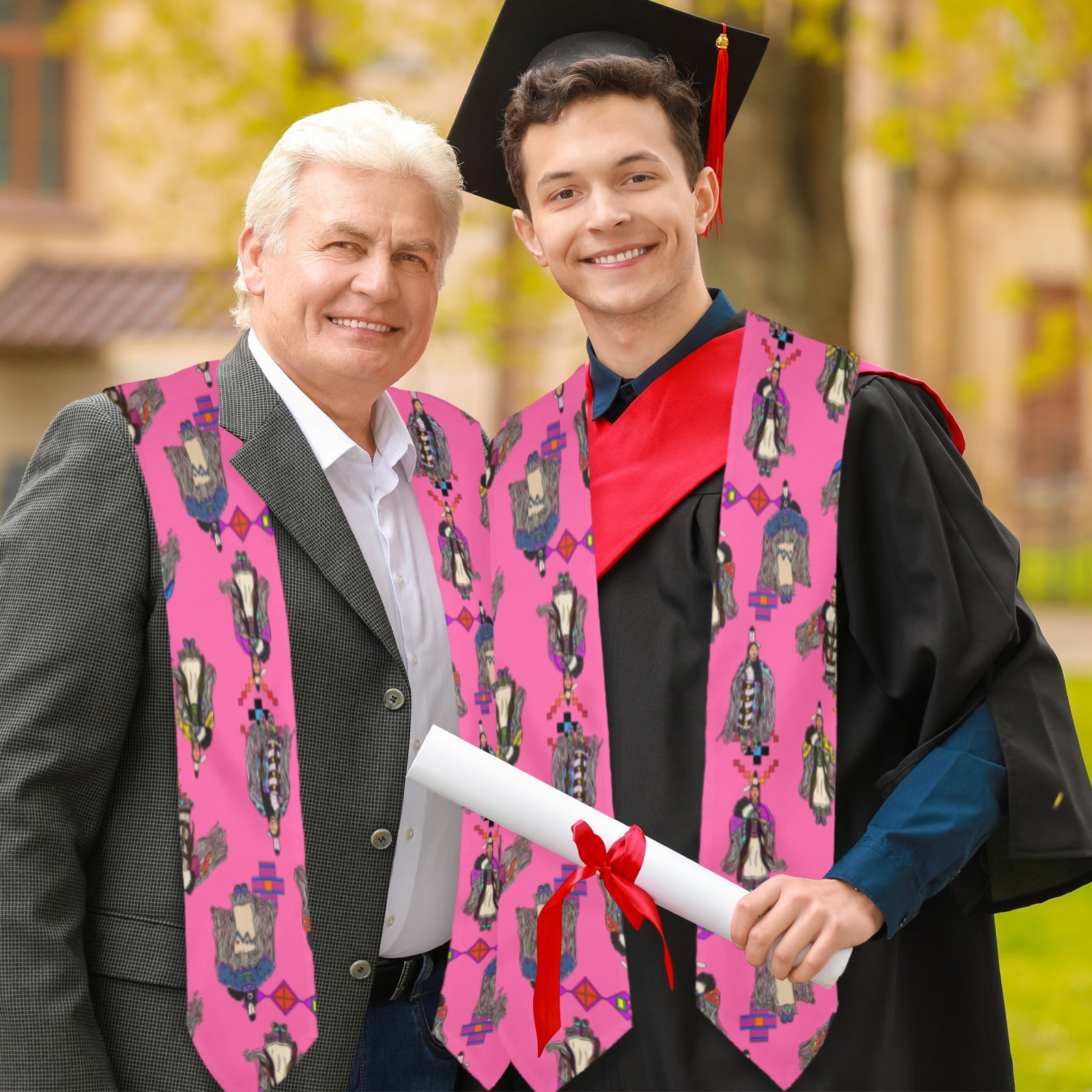 Women's Tradish Dancers Pink Graduation Stole