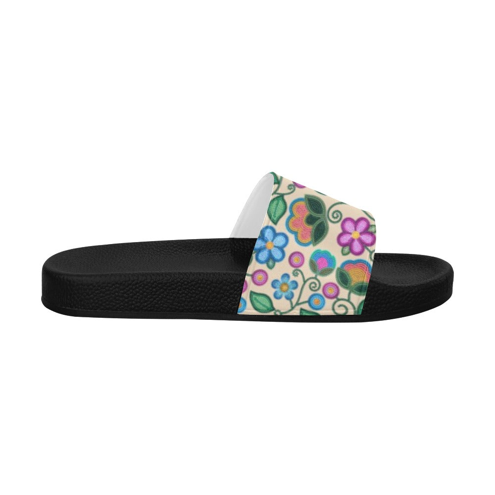 Turquoise Sunbeam Cream Men's Slide Sandals
