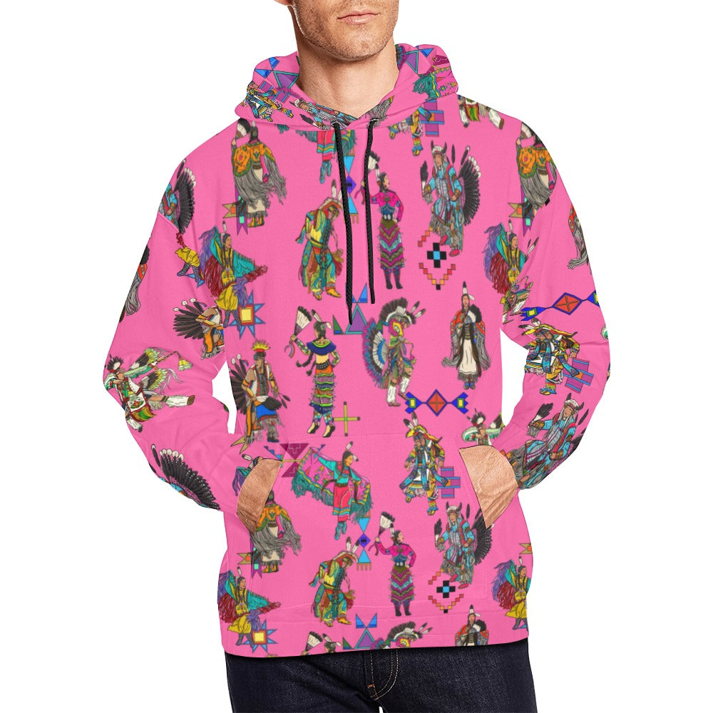 Grand Entry Dancer Pink Hoodie for Men (USA Size)
