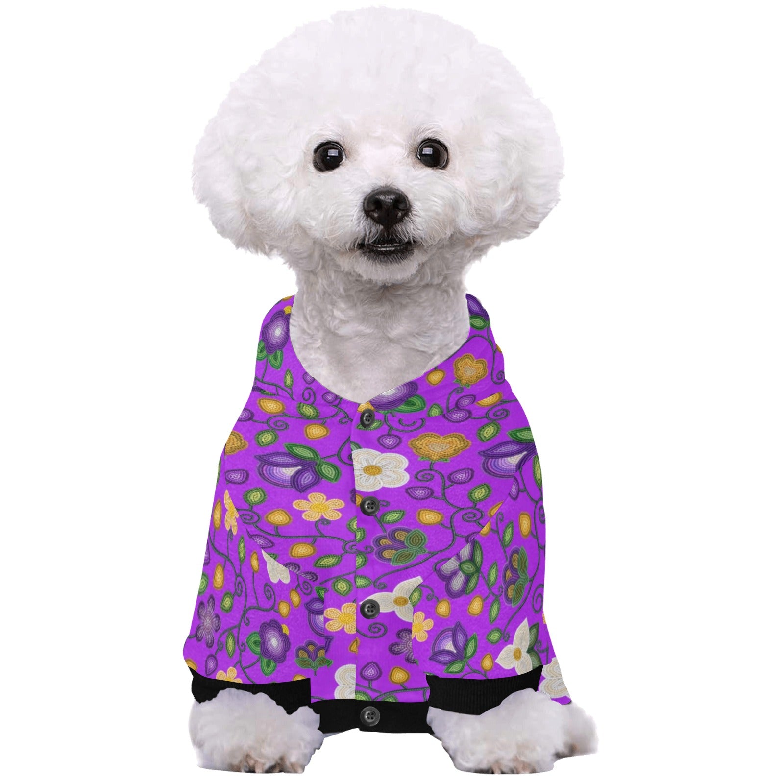 Midnight Moss Bloom Purple Pet Dog Hoodie