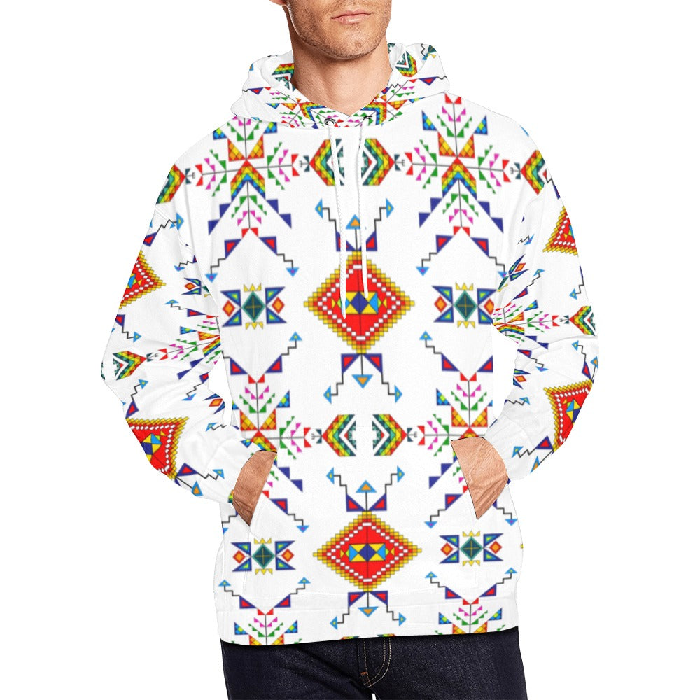 Buffalo Jump White Hoodie for Men (USA Size)