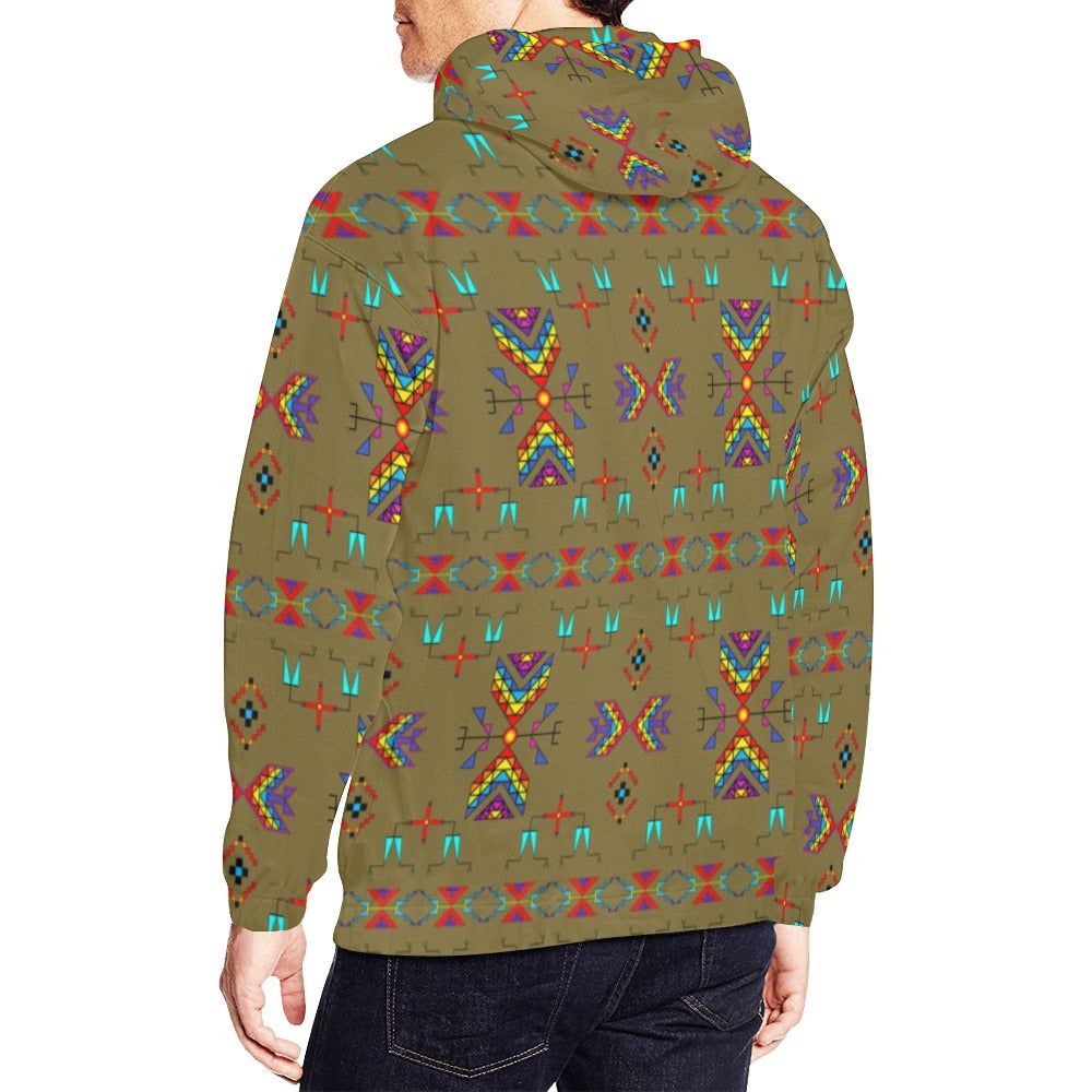 Rainy Chief Rainbow Sage Grass Hoodie for Men (USA Size)