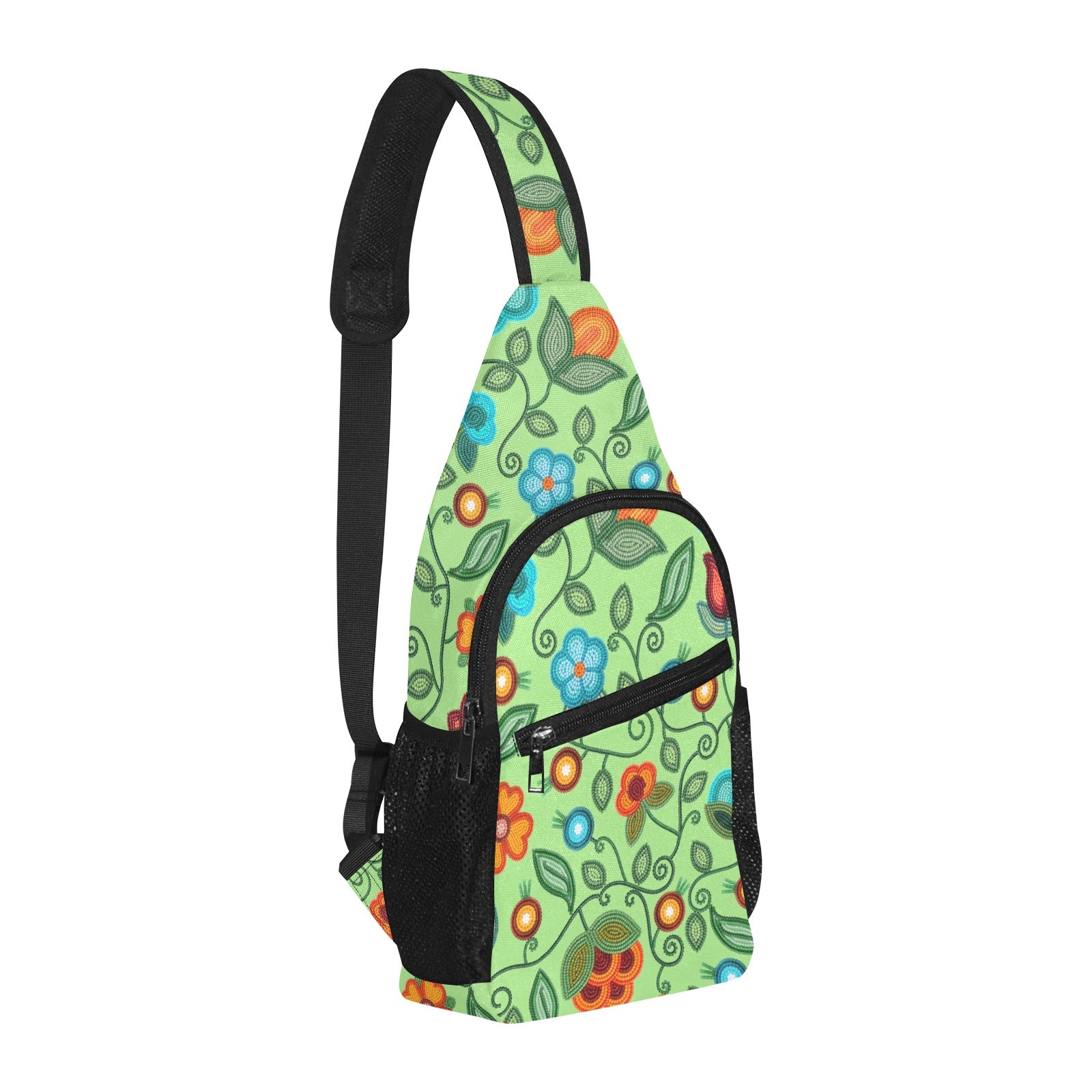 Prairie Fire Petals Sage Chest Bag