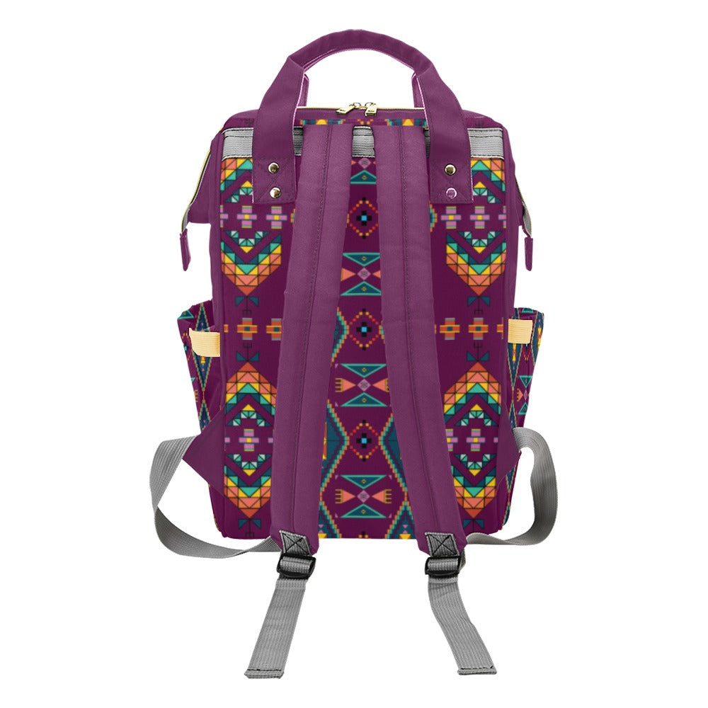 Travois Tipi Berry Multi-Function Diaper Backpack/Diaper Bag