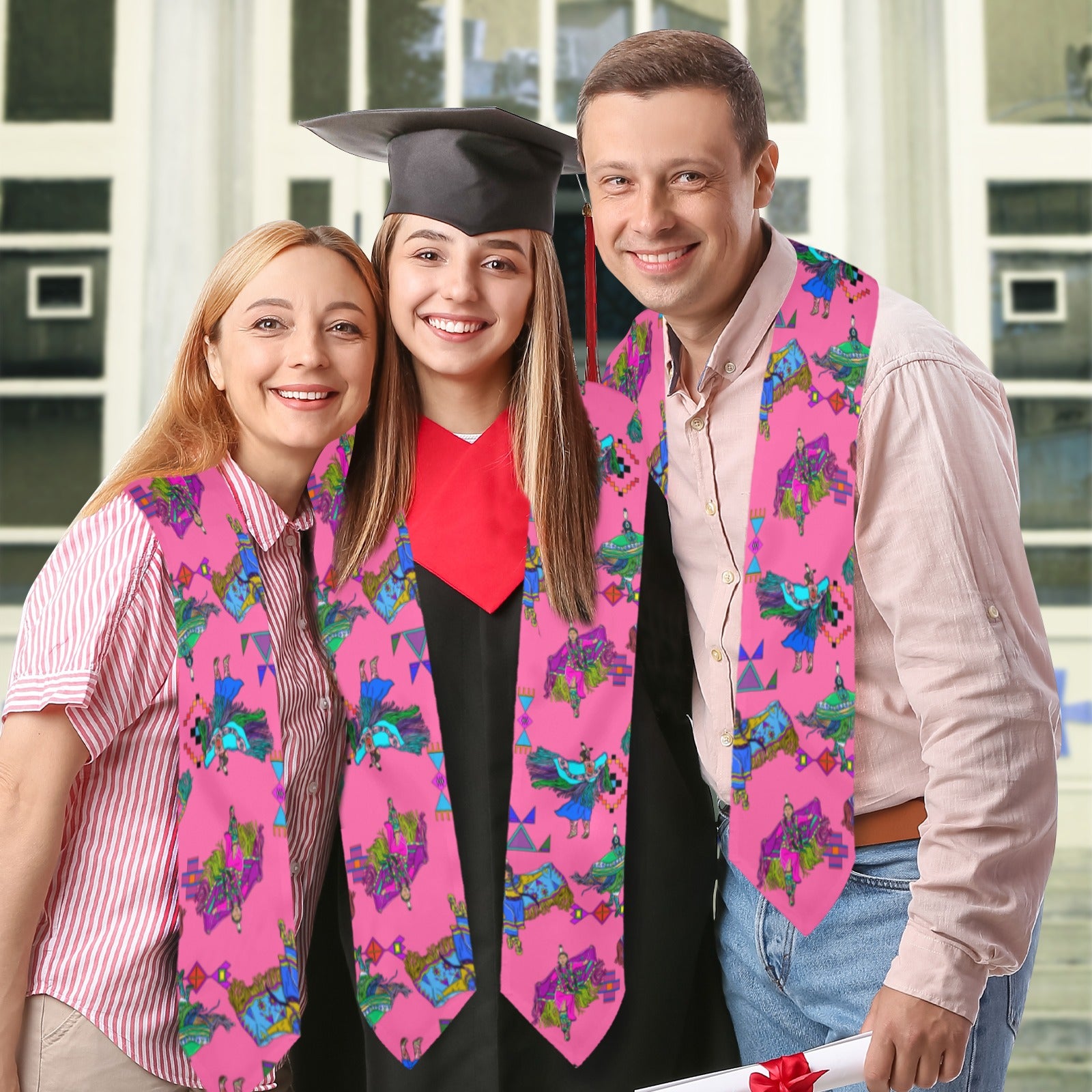 Women's Fancy Dancers Pink Graduation Stole