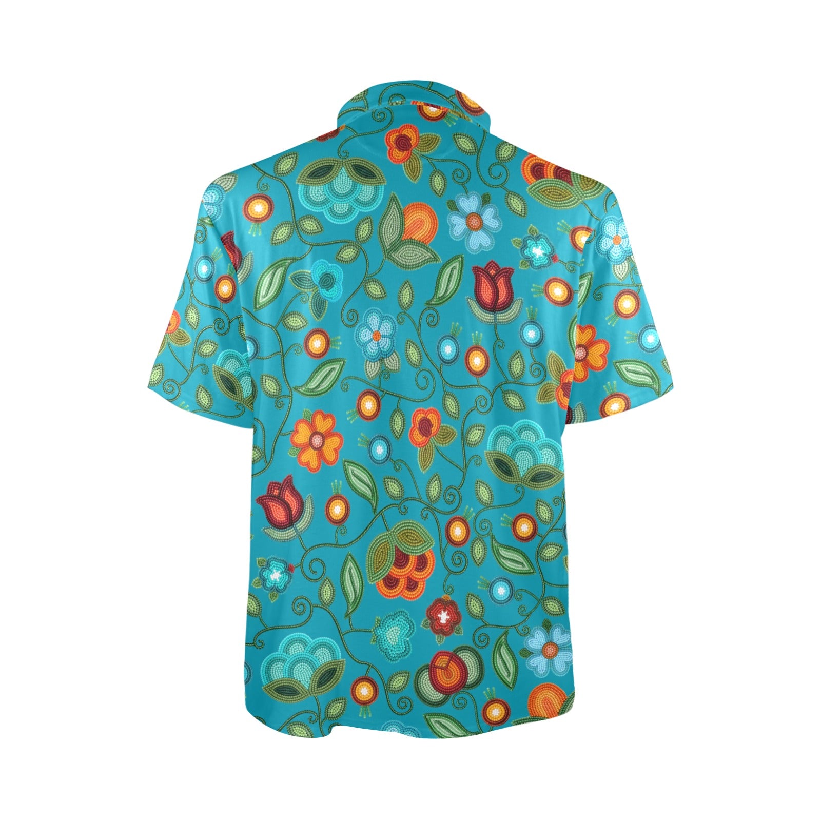 Prairie Fire Petals Ocean Polo Shirt