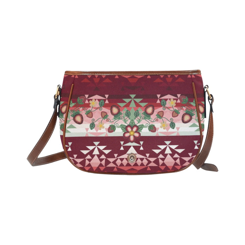 Sacred Berry Maroon Saddle Bag/Large