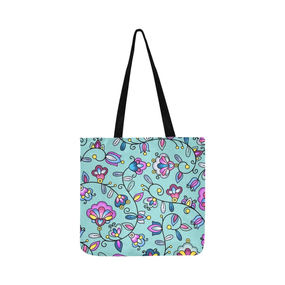 Autumn Bundle Blessing Turquoise Reusable Shopping Bag (Two sides)