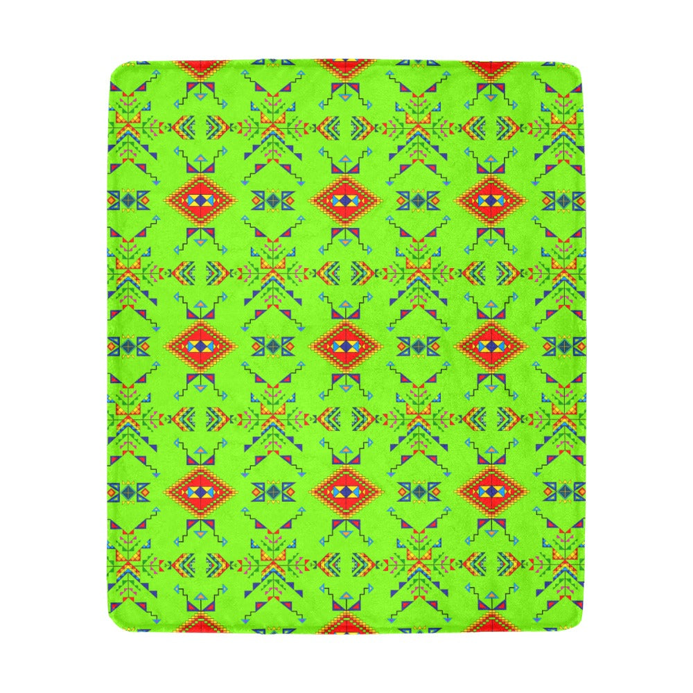 Buffalo Jump Neon Green Ultra-Soft Micro Fleece Blanket 50"x60"