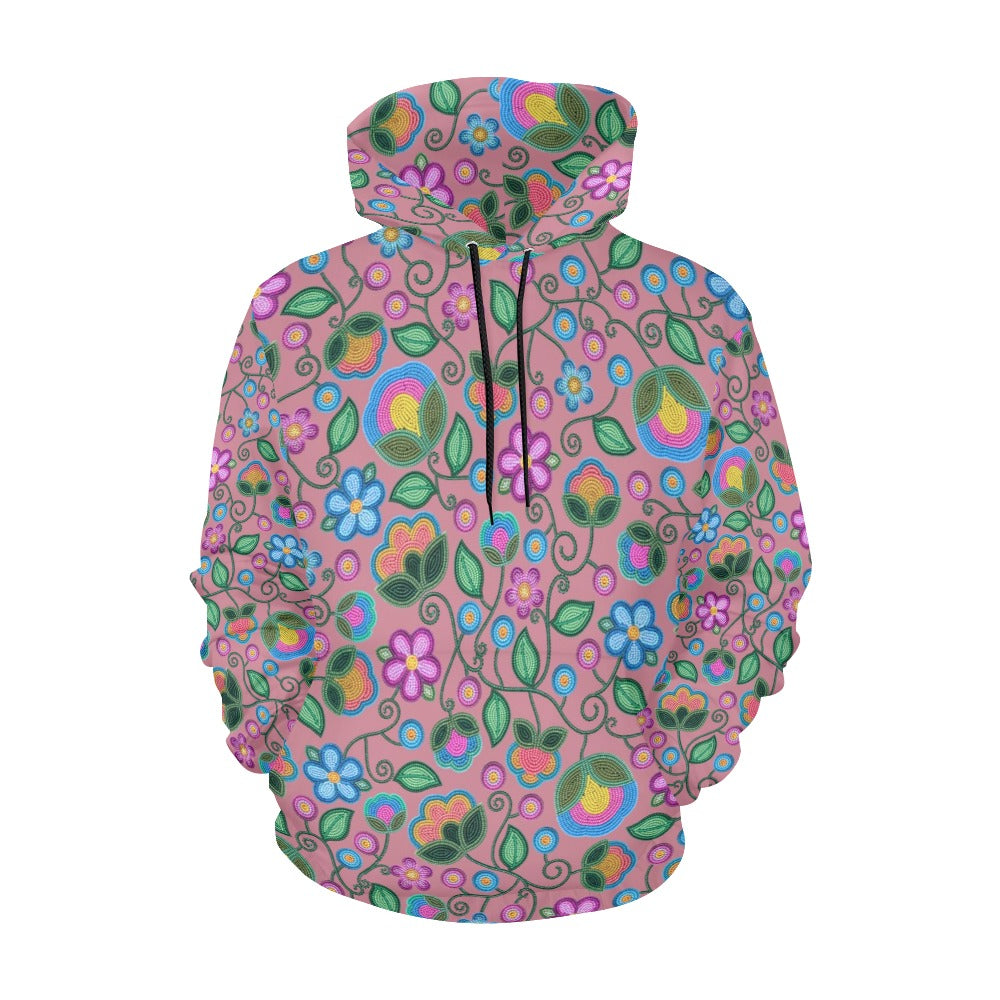 Turquoise Sunbeam Peach All Over Print Hoodie for Women (USA Size)