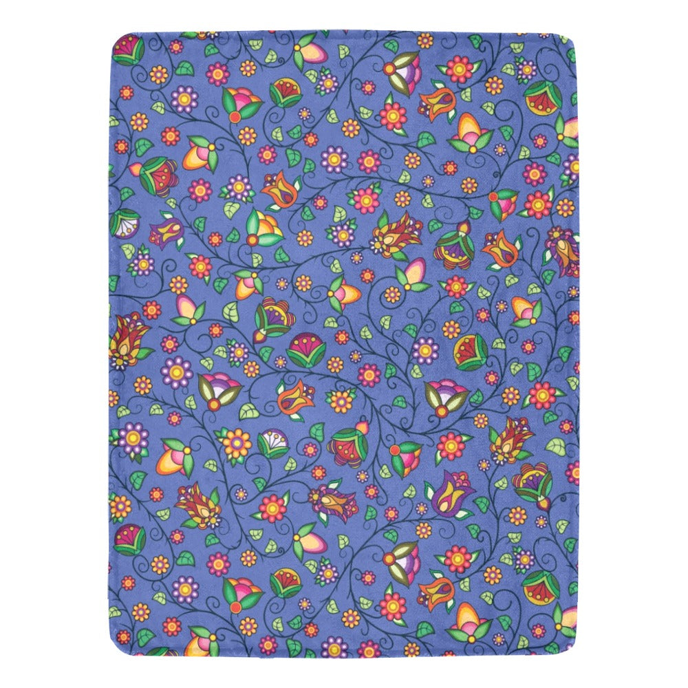 Heartbeat Petals Blue Ultra-Soft Micro Fleece Blanket 60"x80"