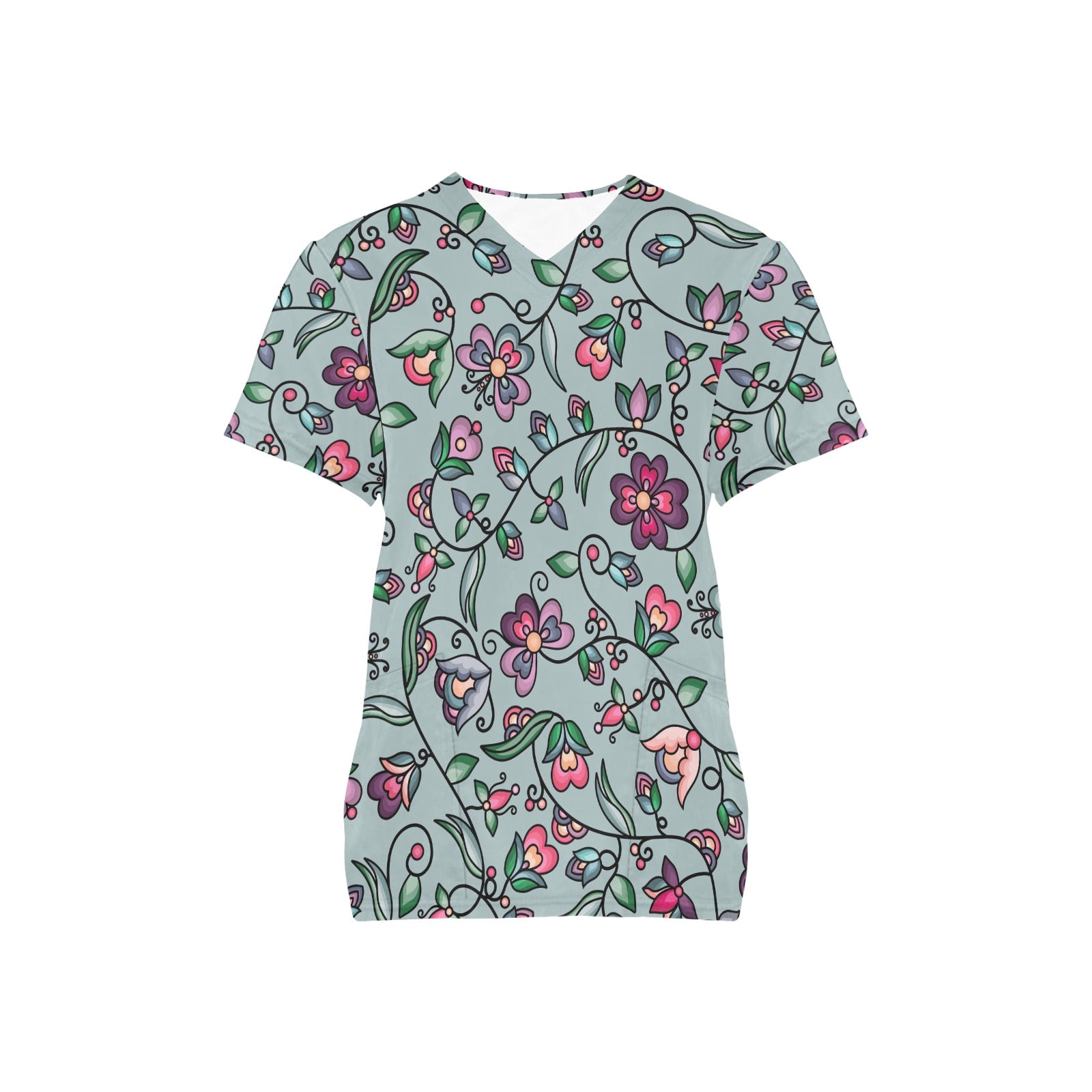 Amber Evening Garland Turquoise Scrub Top